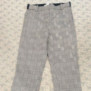 H&M Women's Black and White Plaid Pants